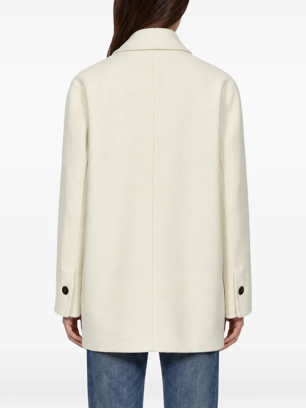 Antonelli shawl-lapel single-breasted coat Beige