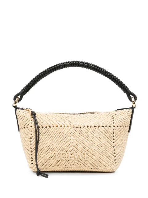LOEWE Cala mini bag in classic calfskin and raffia