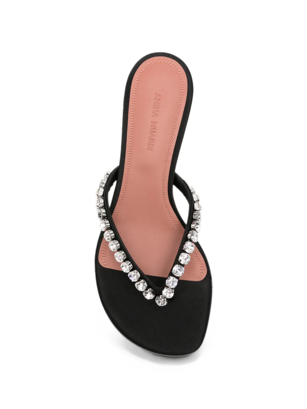 Amina Muaddi Gigi Thong crystal-embellished sandals Zwart