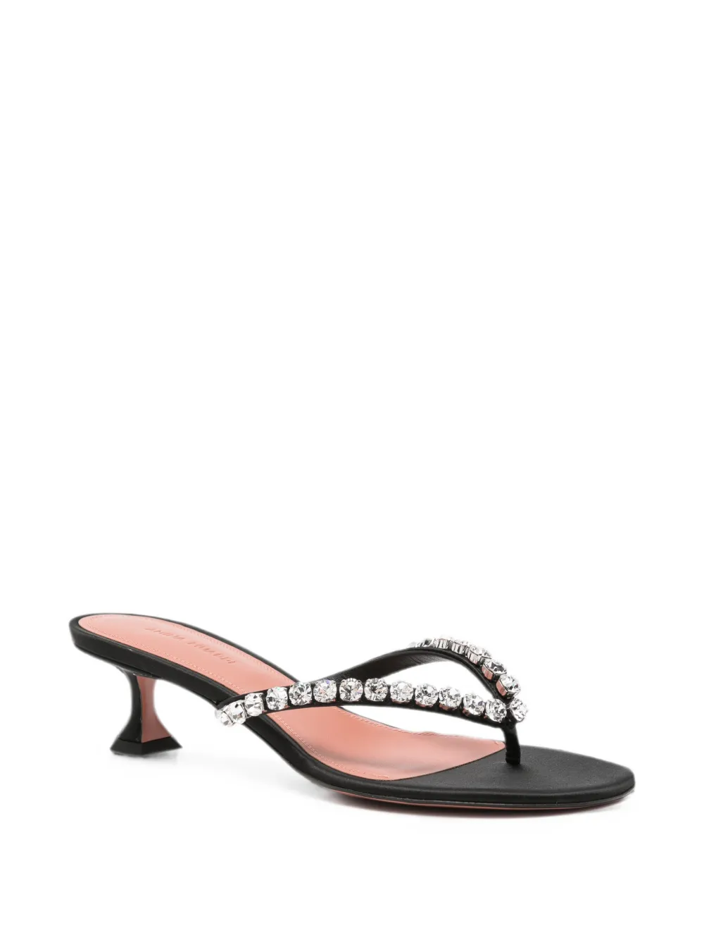 Amina Muaddi Gigi Thong crystal-embellished sandals Zwart
