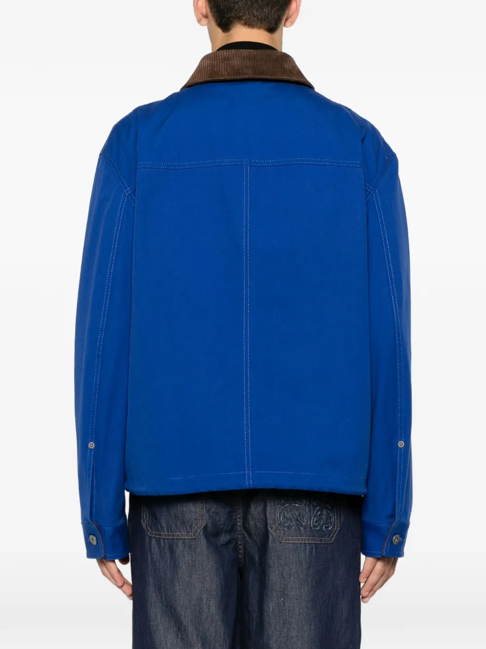 LOEWE Anagram jack met ribfluwelen kraag Blauw