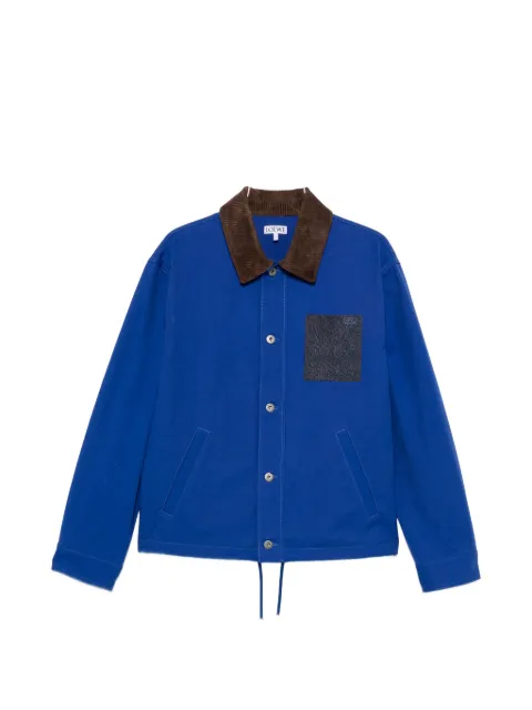 LOEWE corduroy-collar patch-pocket overshirt