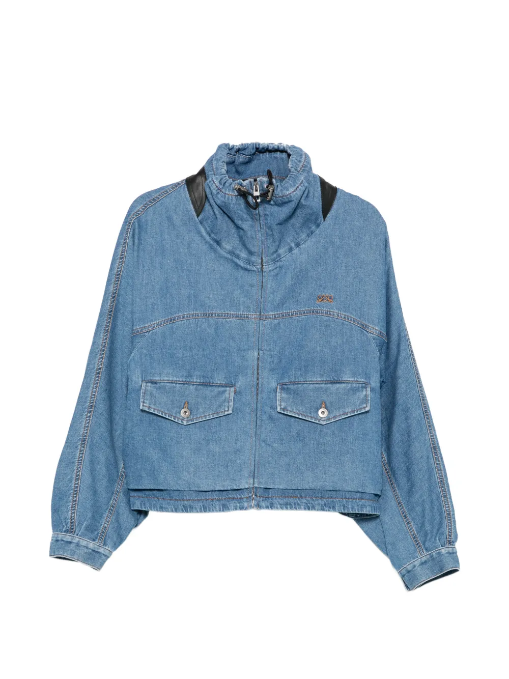 LOEWE Giacca denim con ricamo Anagram - Blu