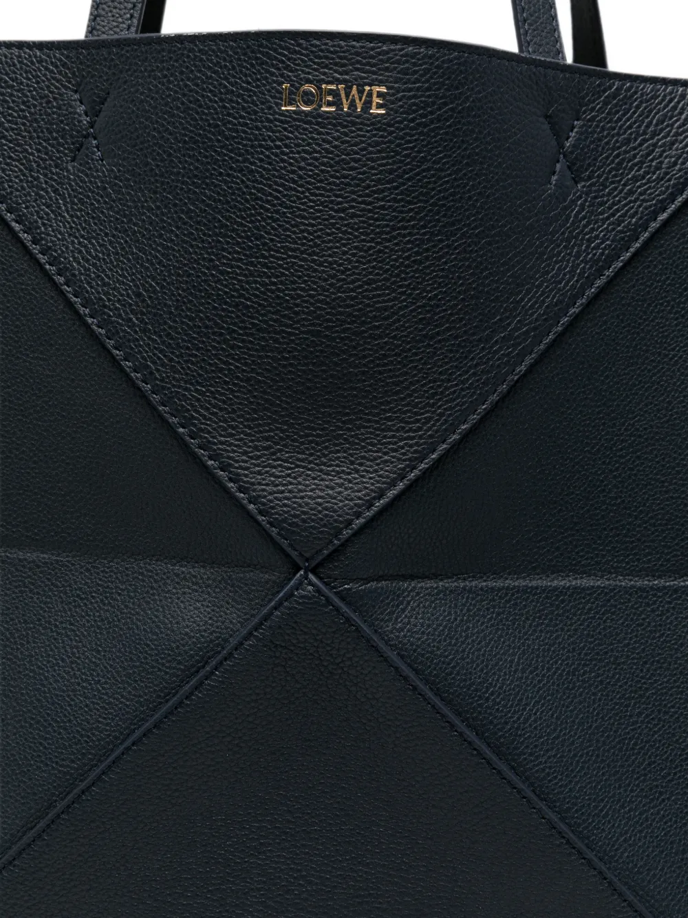 LOEWE Grote Puzzle Fold shopper van zacht bewerkt kalfsleer Blauw