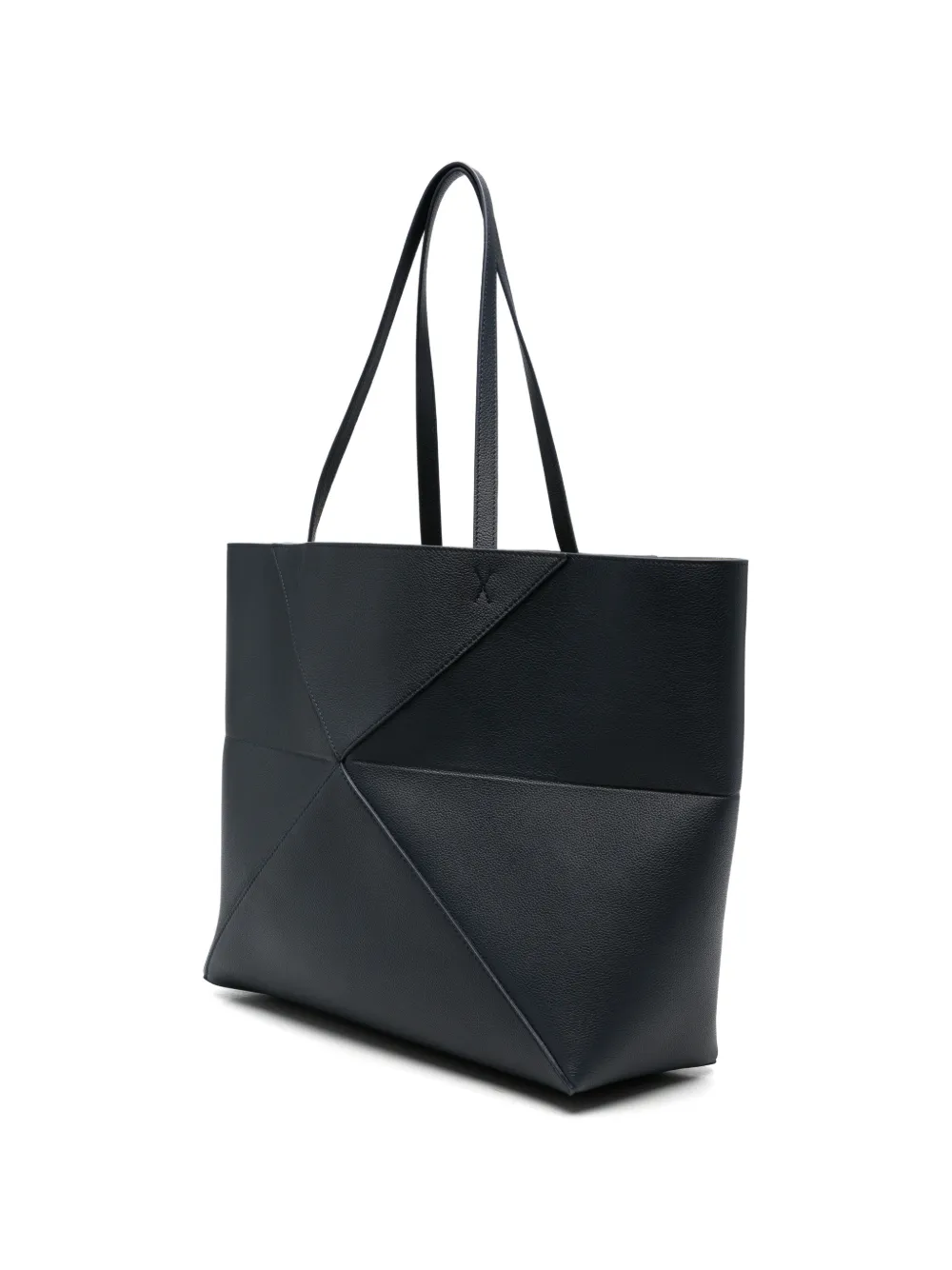 LOEWE Grote Puzzle Fold shopper van zacht bewerkt kalfsleer Blauw