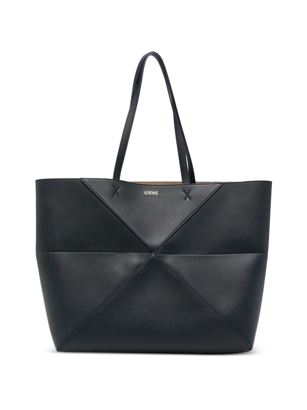 LOEWE Borsa tote Puzzle Fold grande in pelle di vitello - Blu