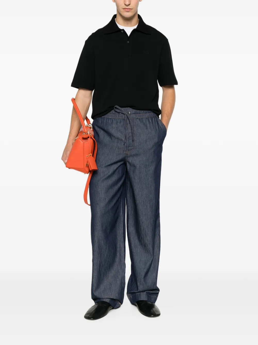 LOEWE Poloshirt met geborduurd anagram Zwart