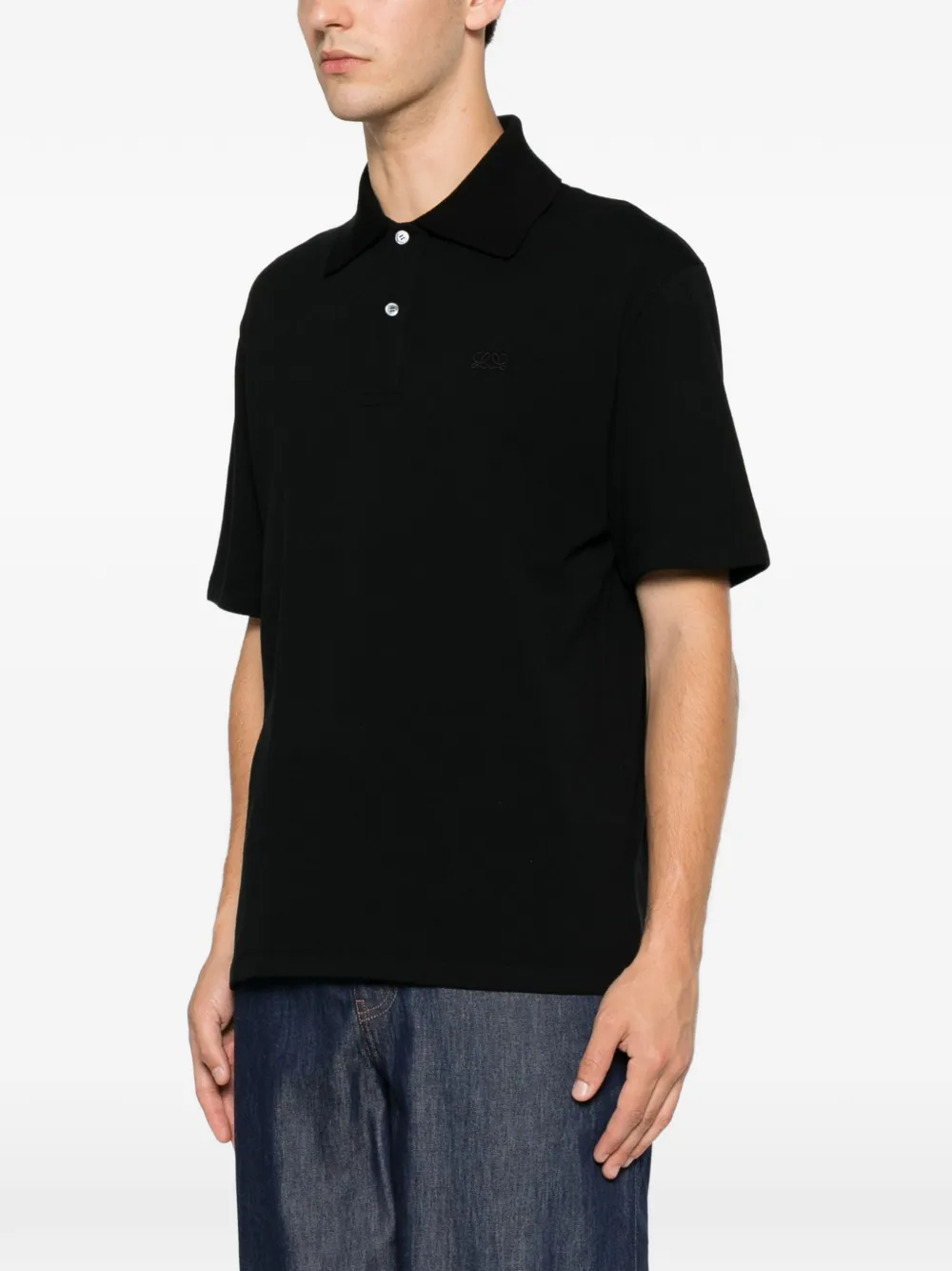 LOEWE Poloshirt met geborduurd anagram Zwart