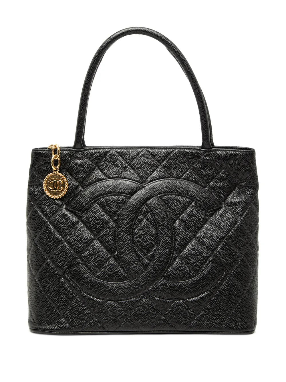 CHANEL Pre-Owned 2003-2004 Caviar Medallion tote bag - Black