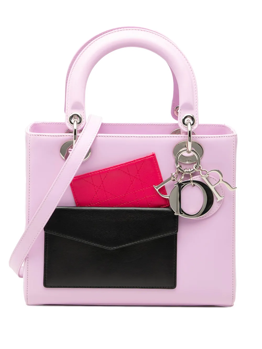 Christian Dior Pre-Owned 2014 Medium Calfskin Pockets Lady Dior satchel - Pink