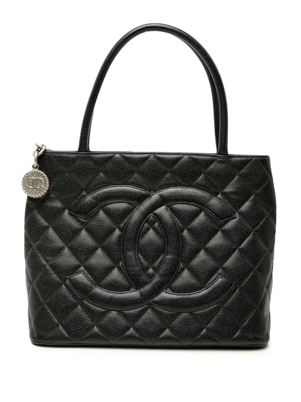 CHANEL Pre-Owned 2000-2002 Caviar Medallion tote bag - Nero