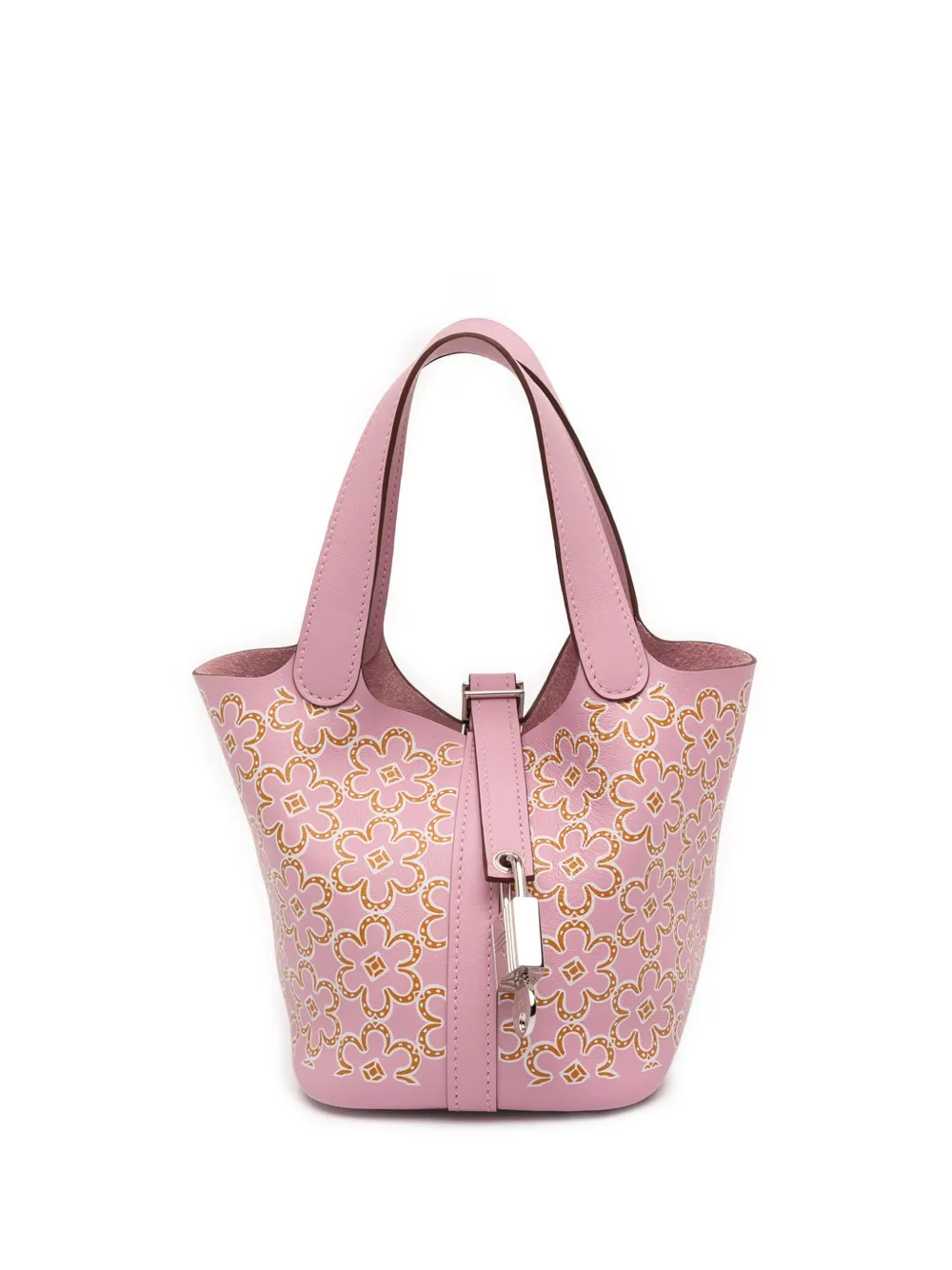 Hermès Pre-Owned 2022 Micro Swift Lucky Daisy Picotin Lock 14 handbag - Rosa