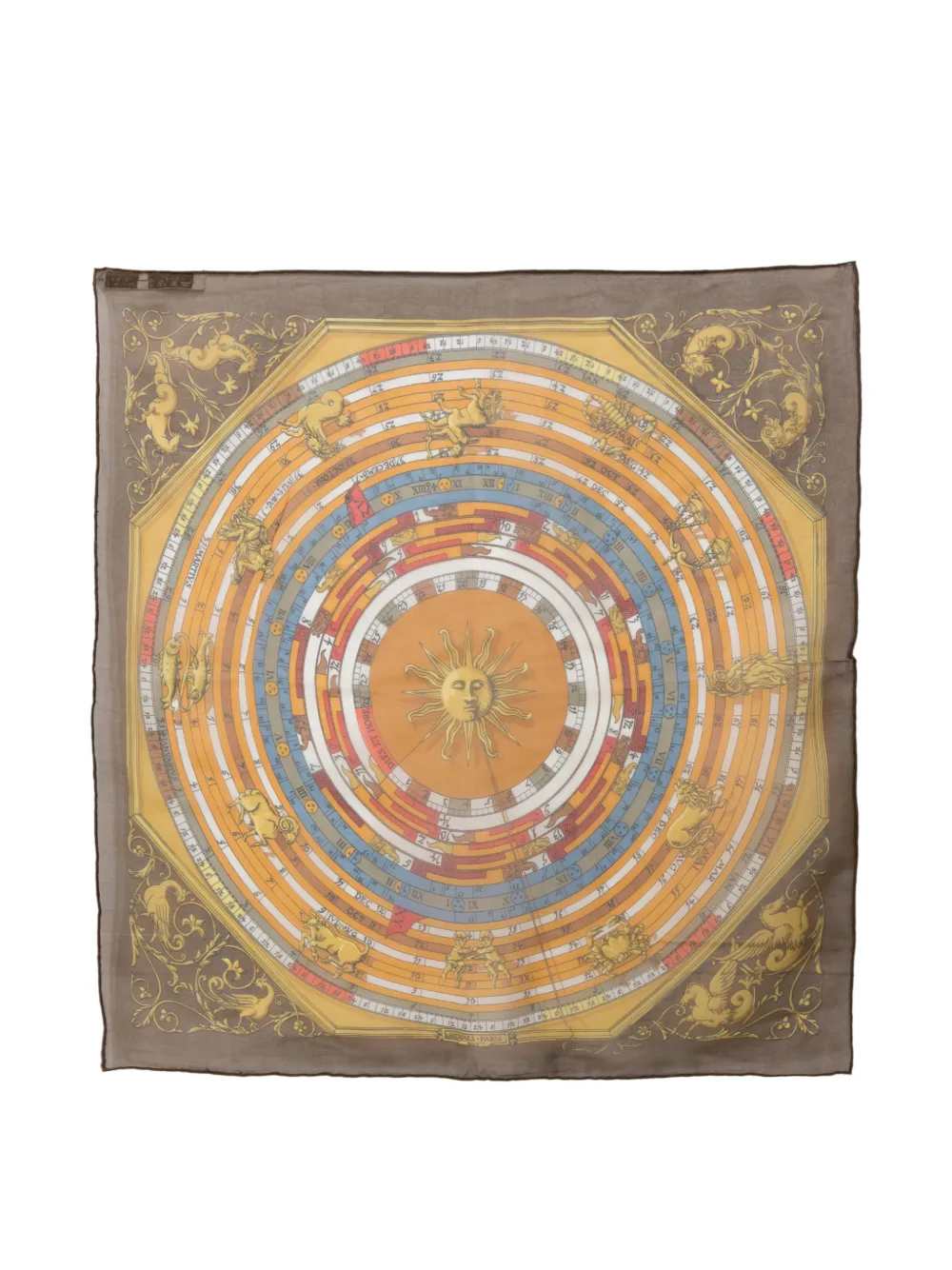 Hermès Pre-Owned 1980s Dies et Hore silk scarf - Arancione