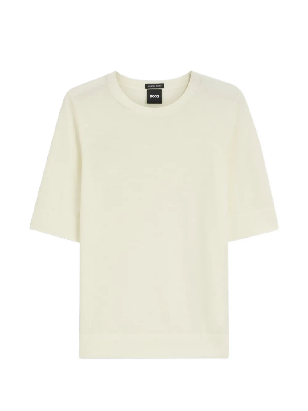 Hugo Boss Short-sleeve Crew-neck Sweater In Neutral
