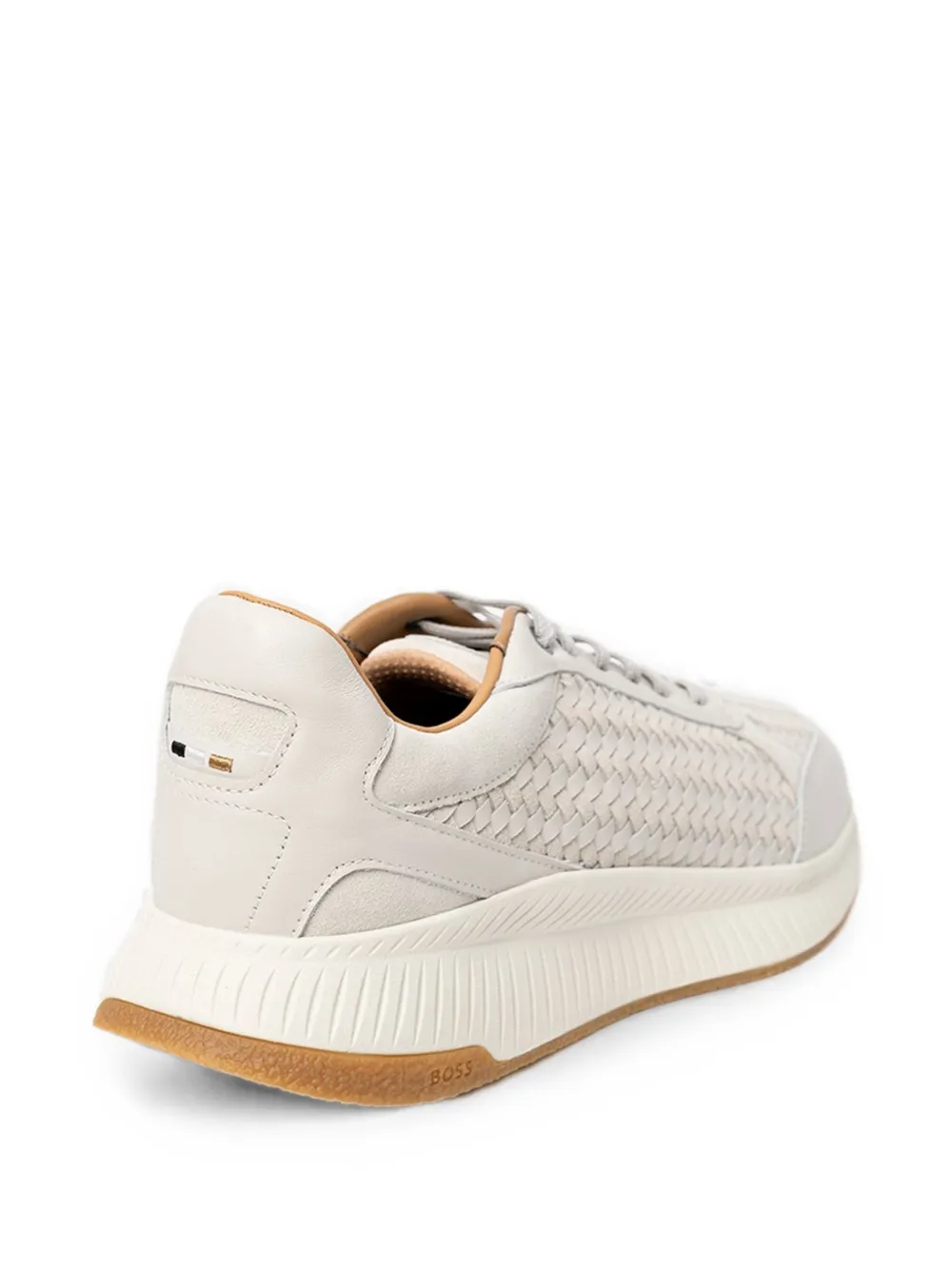 BOSS woven-panel sneakers Wit