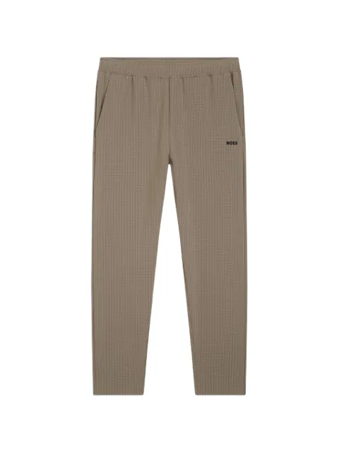 BOSS check-pattern track pants
