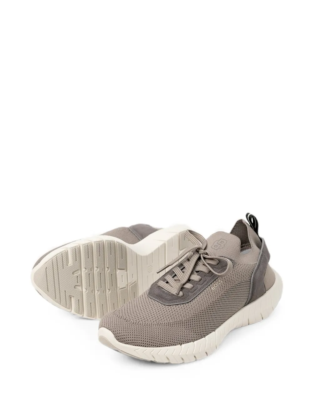 BOSS mesh-knit panelled sneakers Grijs