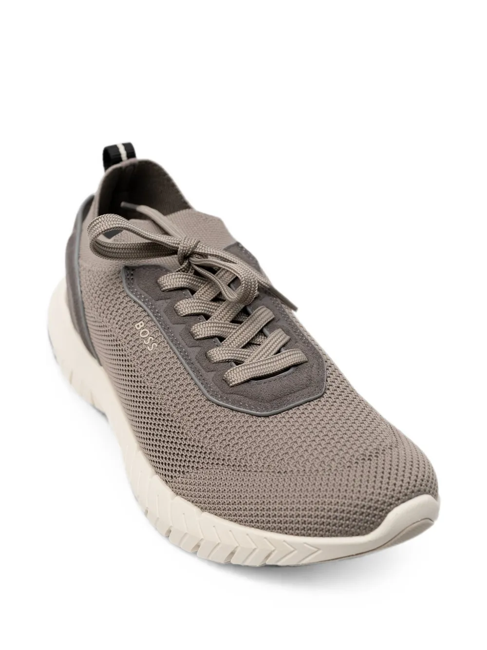 BOSS mesh-knit panelled sneakers Grijs