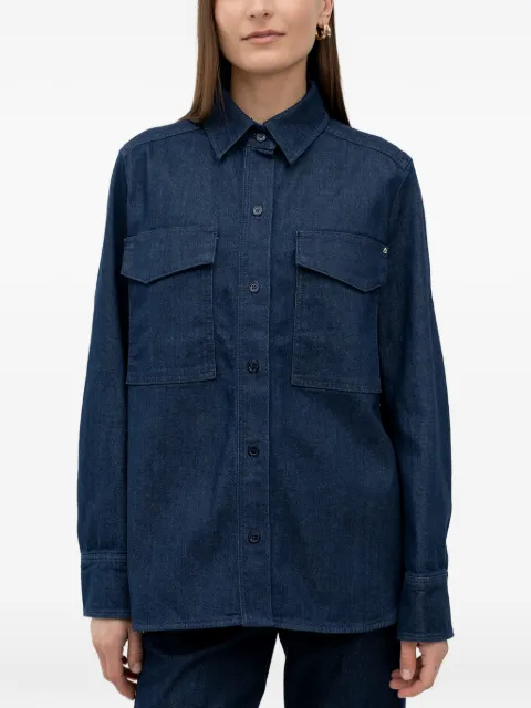 BOSS button-up chest-pocket denim jacket