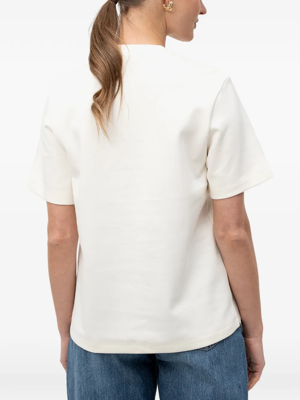 BOSS T-shirt met grafische print Beige