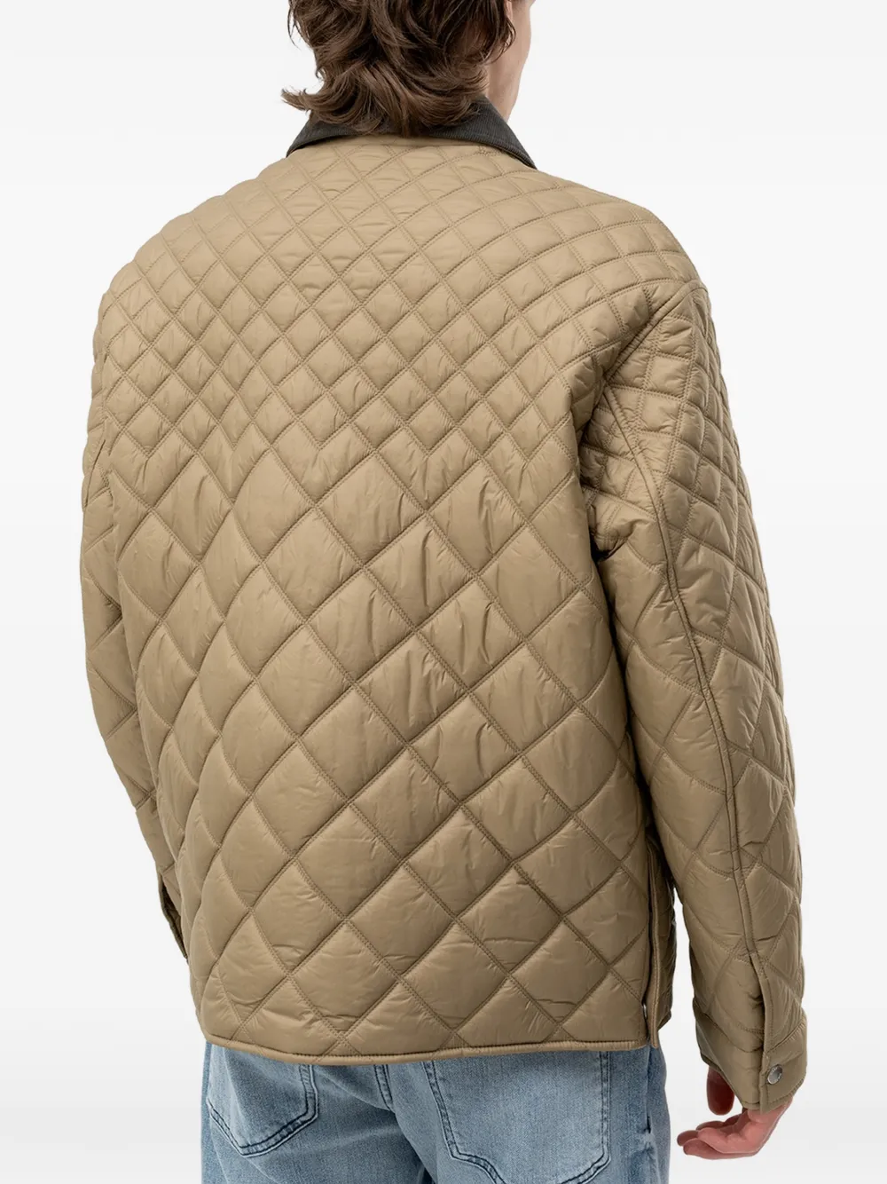 BOSS Jack met logopatch en gewatteerde afwerking Beige