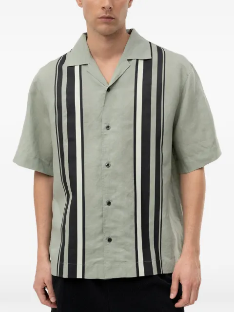 HUGO vertical-stripe short-sleeve shirt