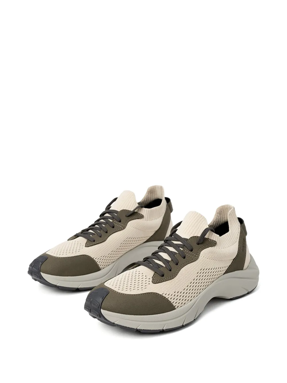 HUGO Sneakers met mesh vlakken Beige