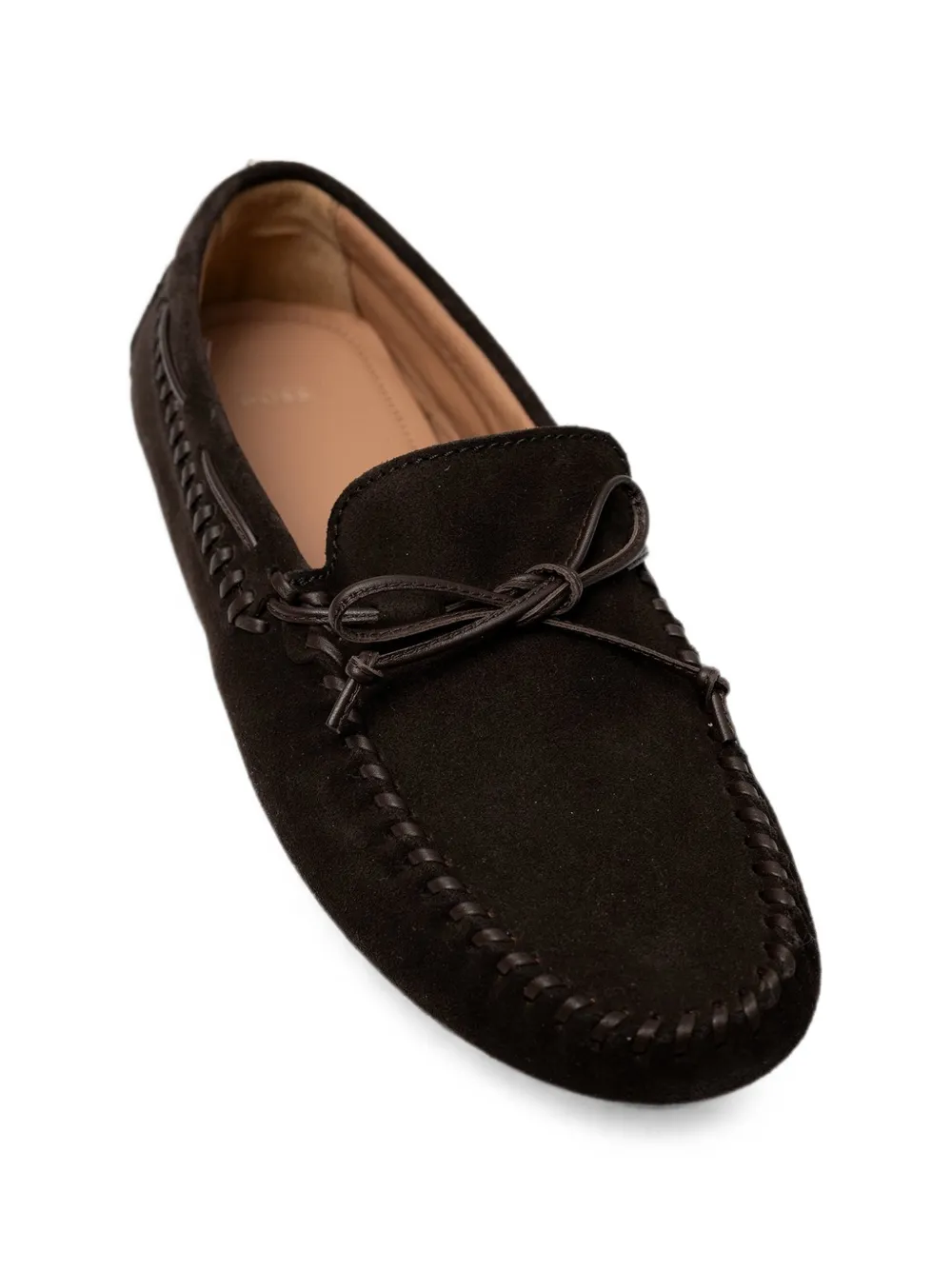 BOSS bow-detail whipstitch-trim loafers Bruin