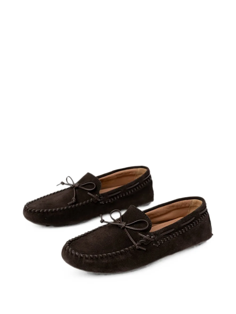 BOSS bow-detail whipstitch-trim loafers Bruin