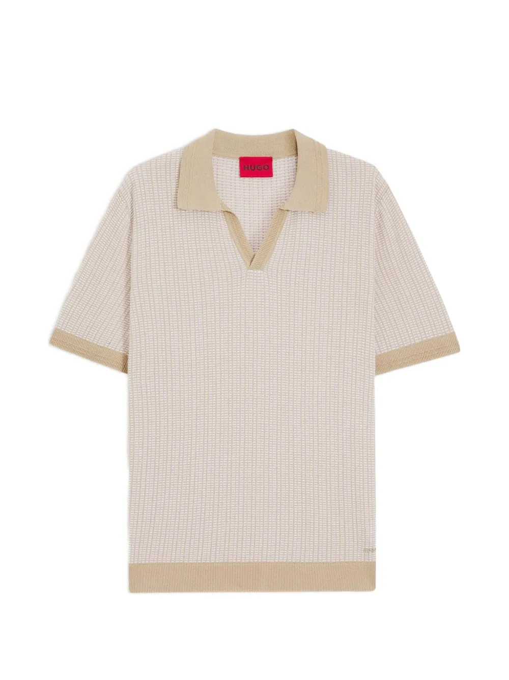 HUGO textured short-sleeve T-shirt - Nude