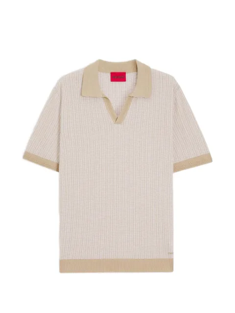 HUGO textured short-sleeve T-shirt