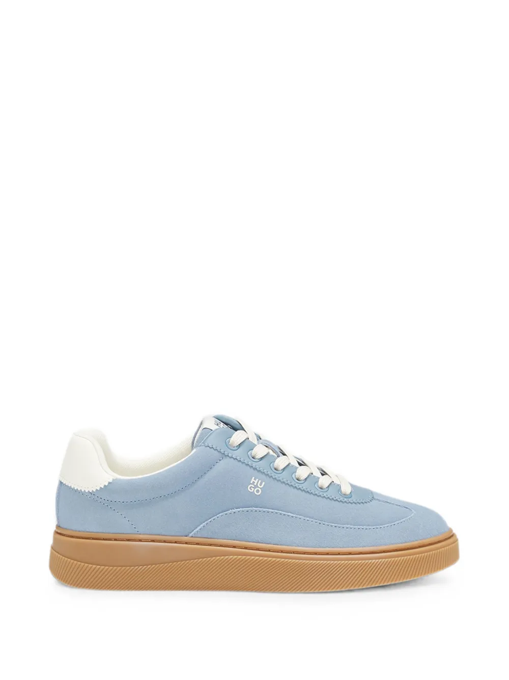 HUGO logo-print lace-up sneakers Blauw