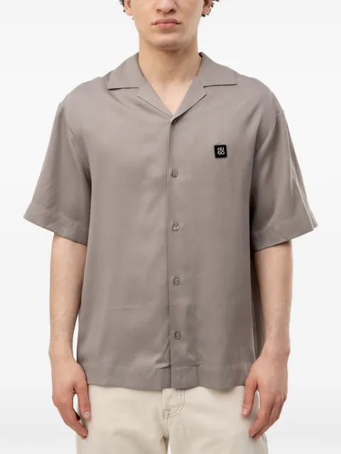 HUGO logo-patch short-sleeve shirt