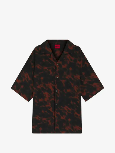 HUGO abstract-print short-sleeve shirt