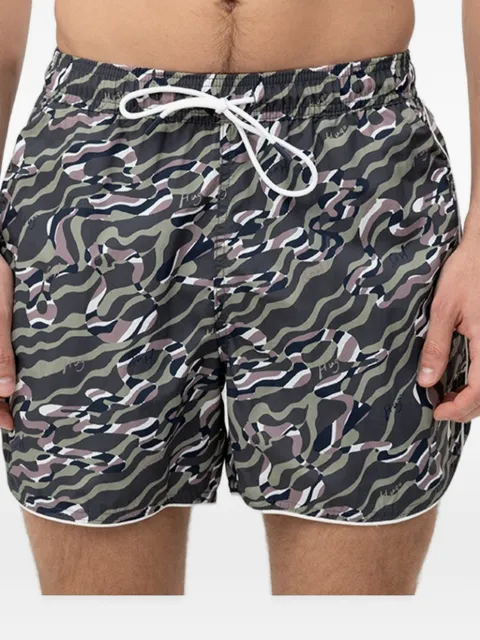 HUGO printed drawstring swim shorts