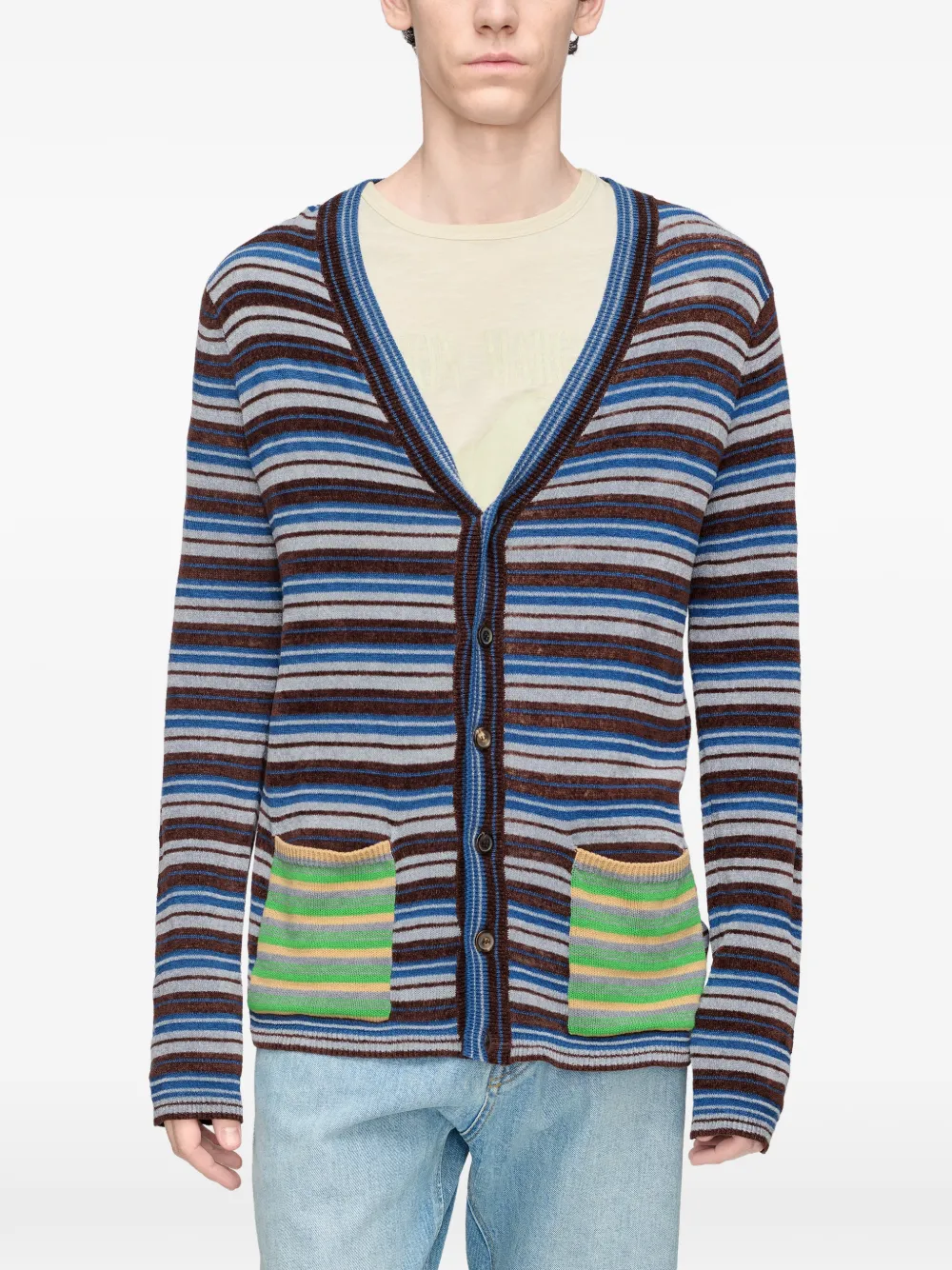 Maison Margiela Gestreept vest Blauw