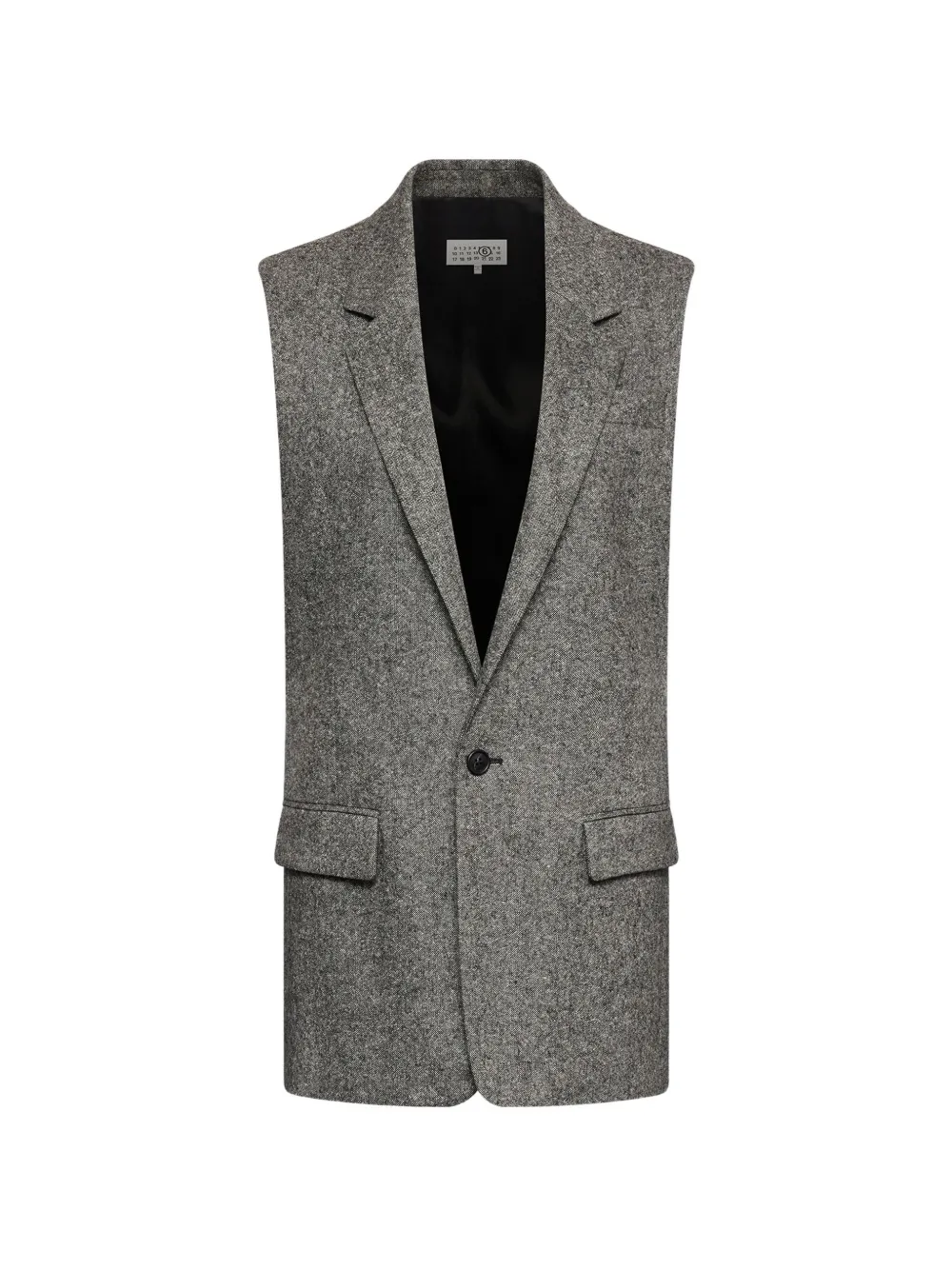 MM6 Maison Margiela dotty tweed gilet - Grau