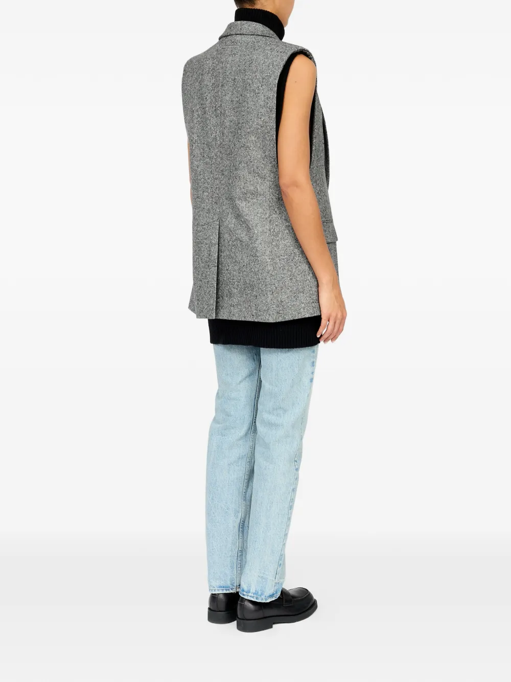 MM6 Maison Margiela Tweed gilet met stippen Grijs