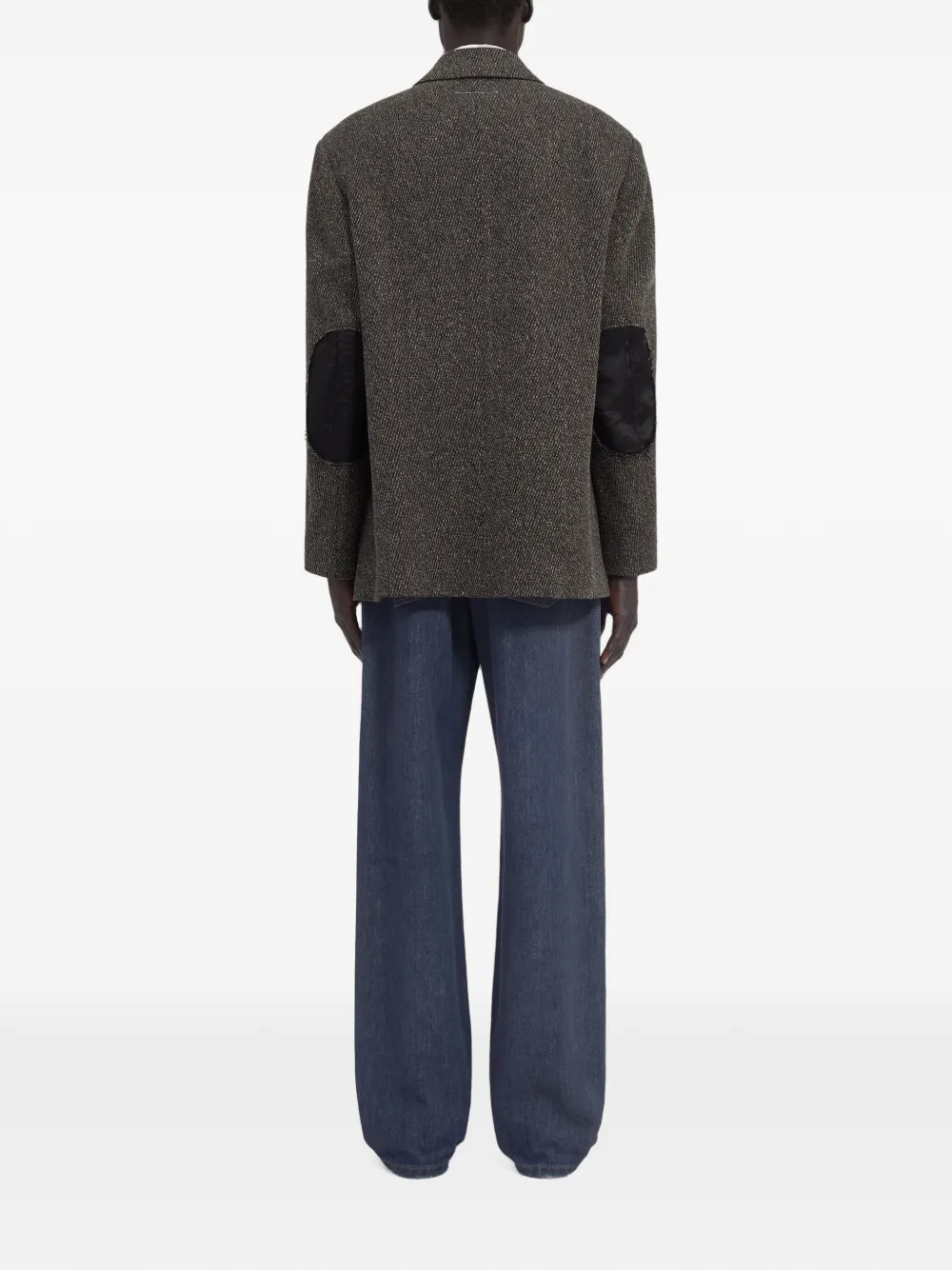 MM6 Maison Margiela Wool tweed colbert Bruin