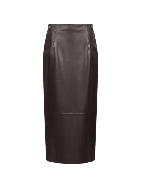 LouLou de Saison Inga leather pencil maxi skirt