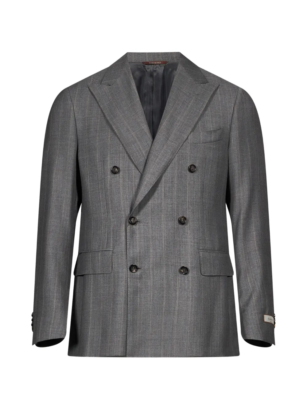 Canali check double-breasted suit