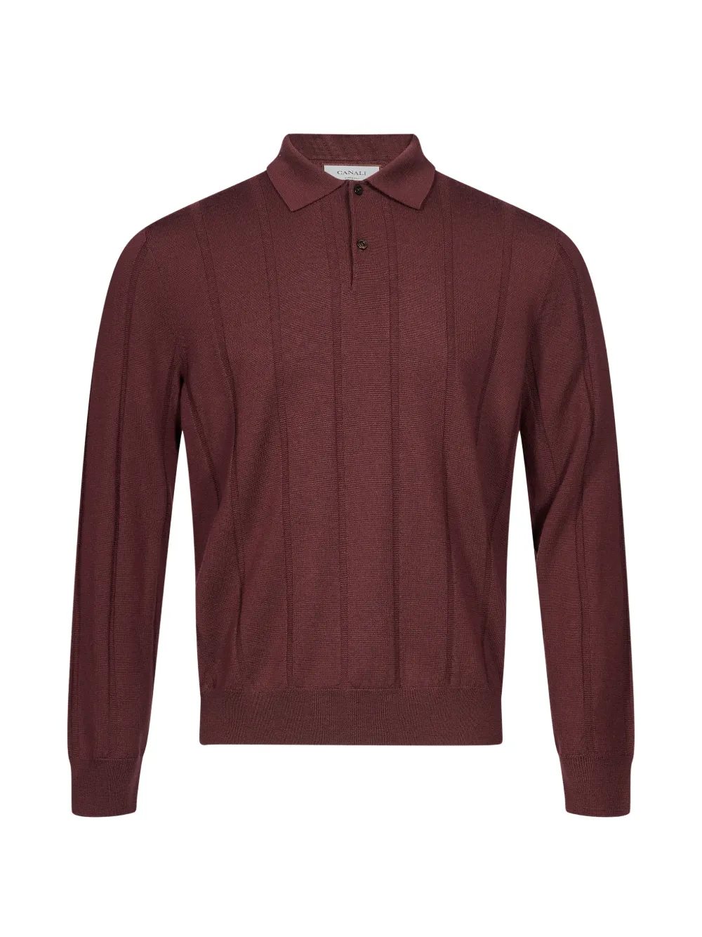 Canali ribbed-knit polo shirt - Rot