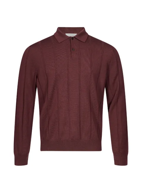 Canali ribbed-knit polo shirt