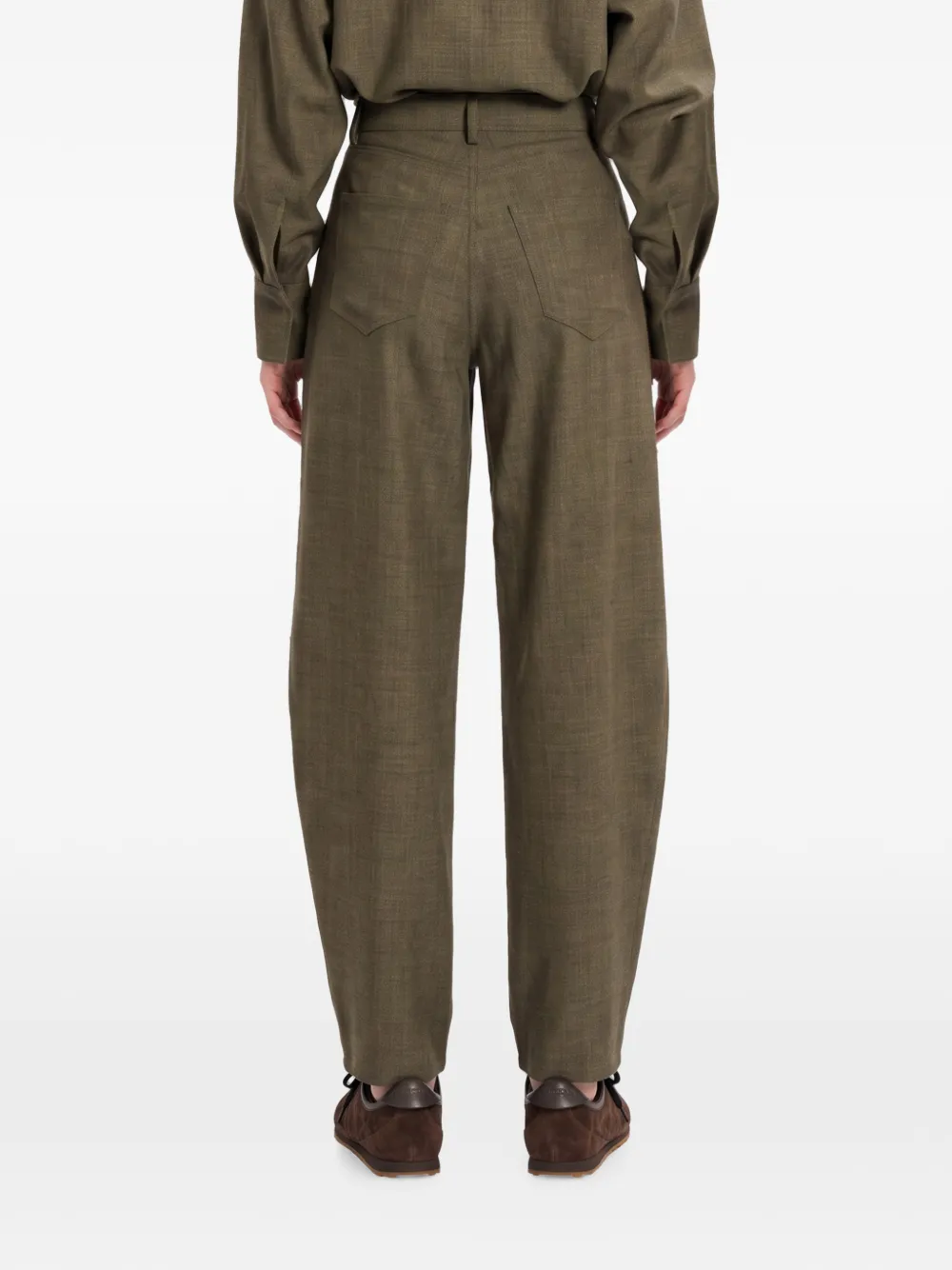 DARKPARK High-waist broek met barrelpijpen Groen