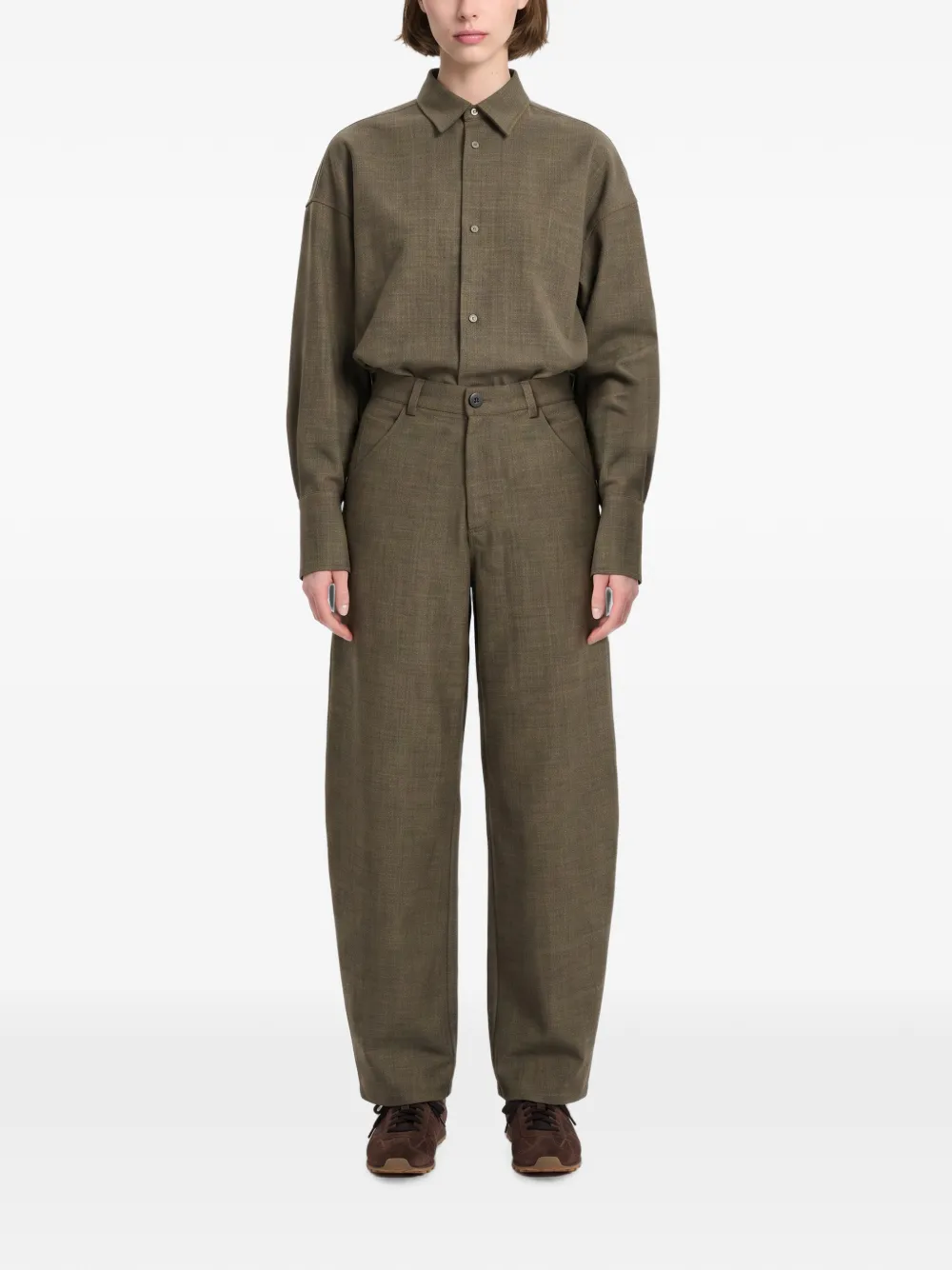 DARKPARK High-waist broek met barrelpijpen Groen