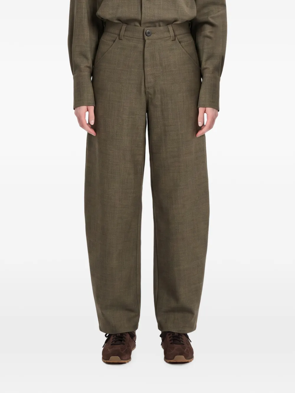 DARKPARK High-waist broek met barrelpijpen Groen