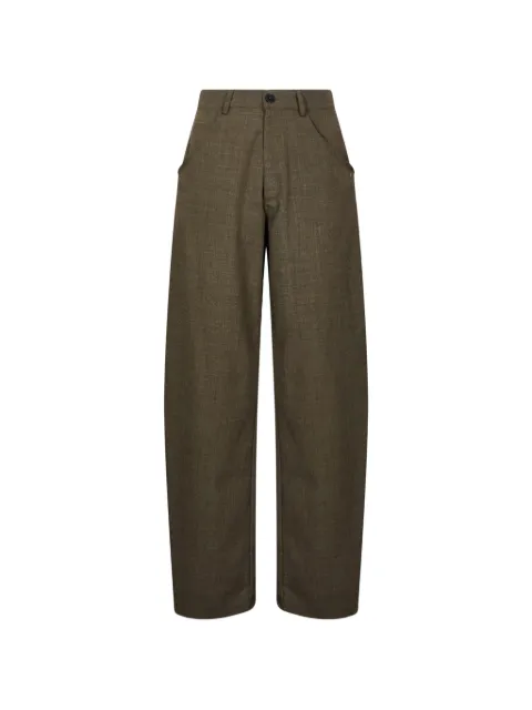 DARKPARK high-waisted barrel-leg trousers