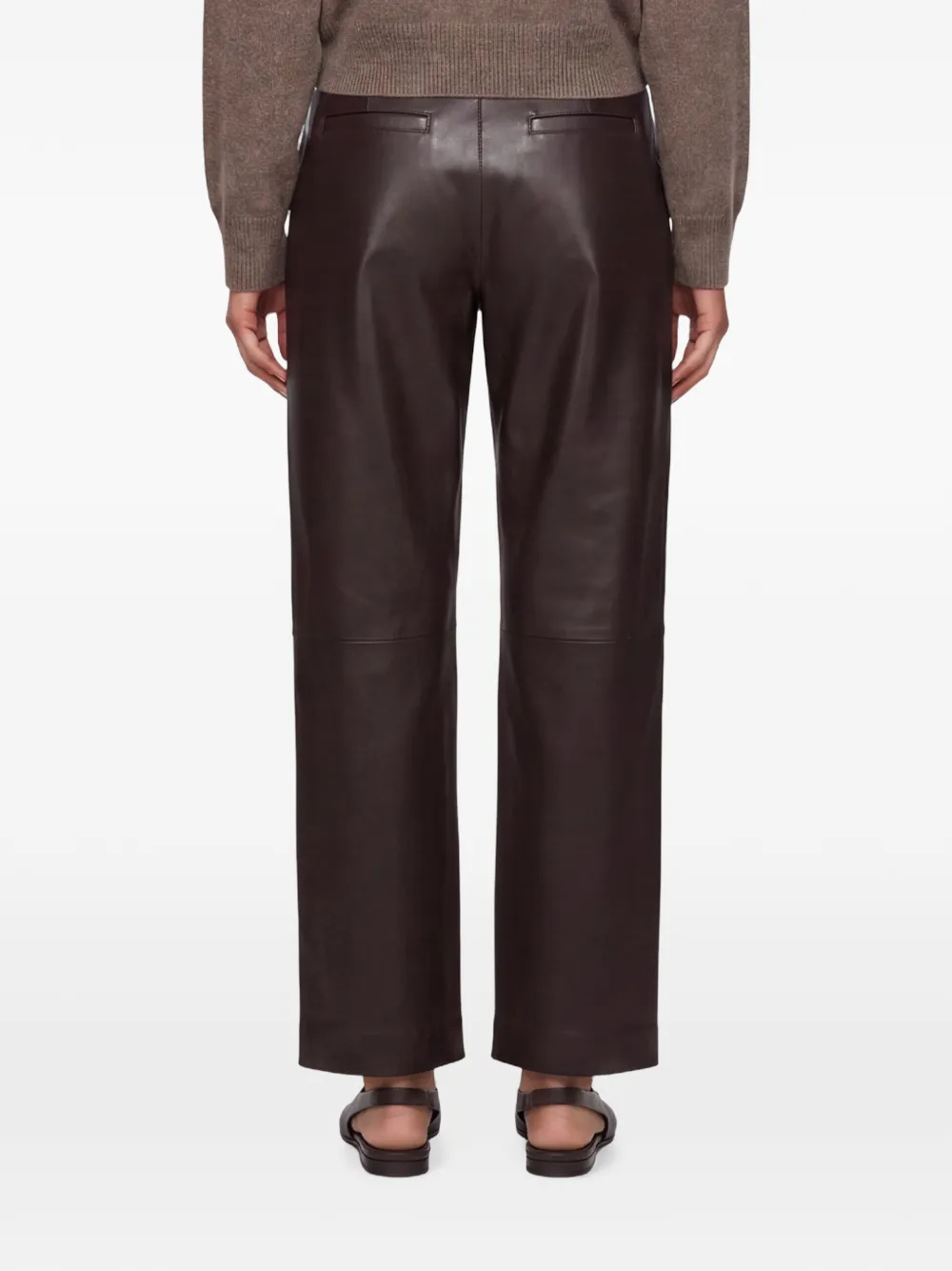 LouLou de Saison Leren broek Bruin