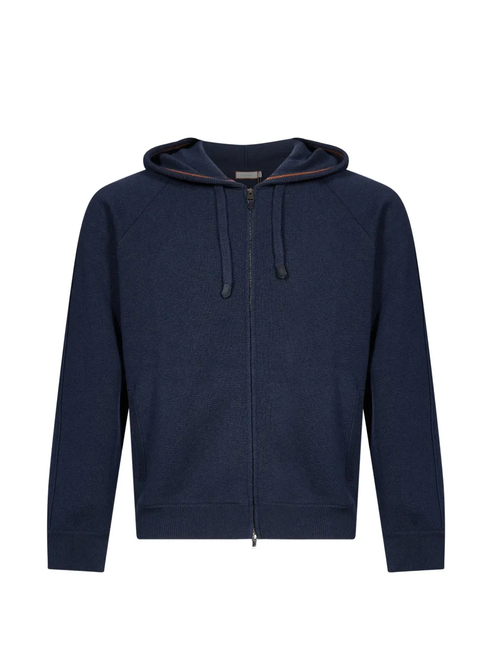 Canali zip-up raglan-sleeve hoodie Blauw