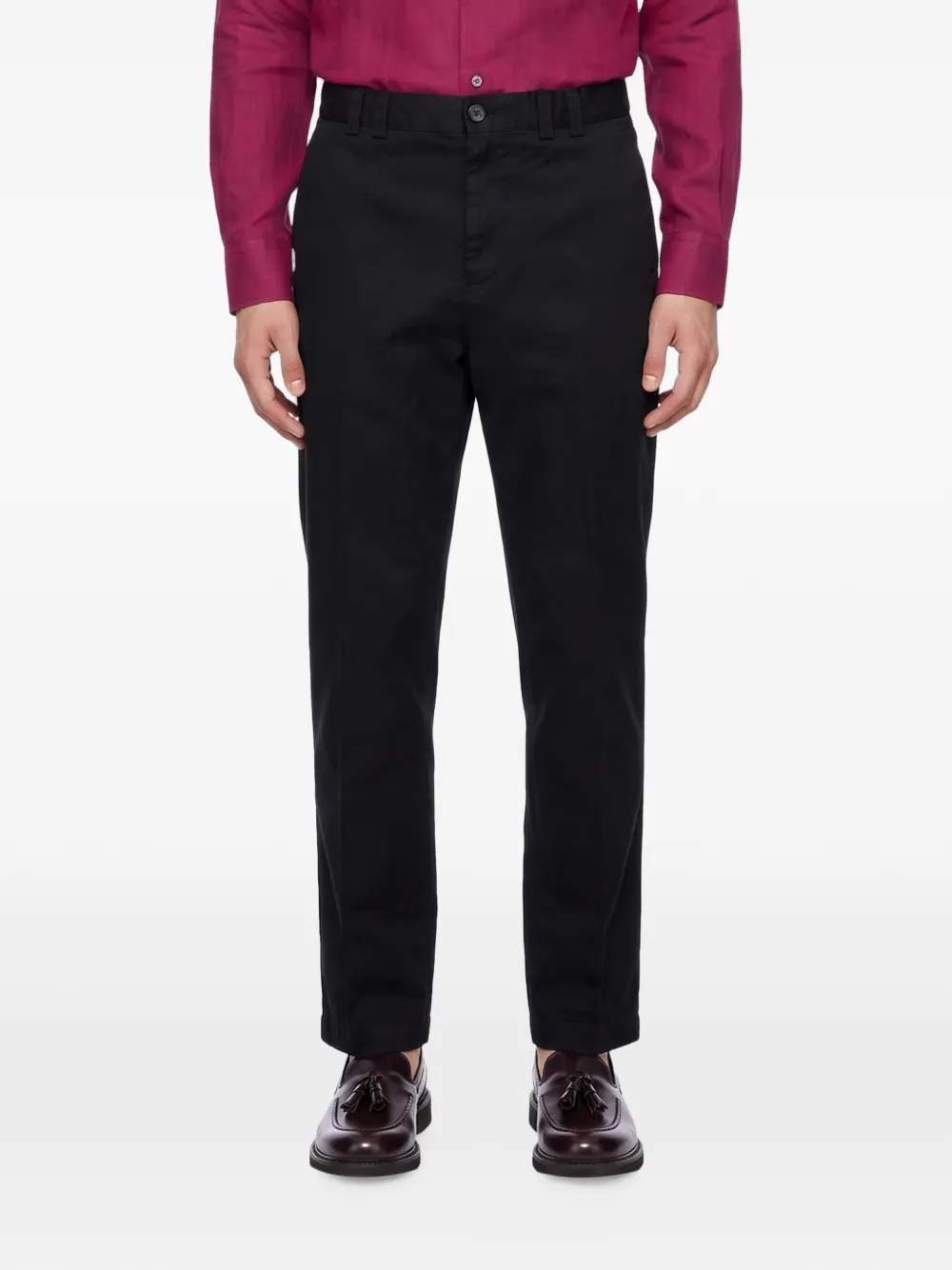 Canali Straight broek Zwart